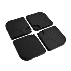 4 soportes rellenables para sombrilla Outsunny negro 7,5x100x100 cm