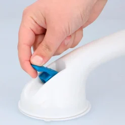 Agarre para baño Vivamore de ventosas blanco 9,5x40x8 cm
