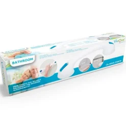 Agarre para baño Vivamore de ventosas blanco 9,5x40x8 cm