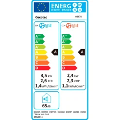 Aire acondicionado portátil Cecotec ForceClima 12600 Soundless Heating con mando 1340W 12000btu A blanco