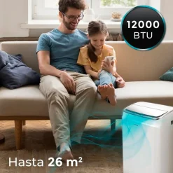 Aire acondicionado portátil Cecotec ForceClima 12600 Soundless Heating con mando 1340W 12000btu A blanco