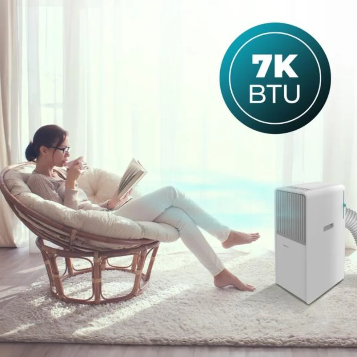 Aire acondicionado portátil Cecotec ForceClima 7550 Style Connected 1750 frigorías con Wifi