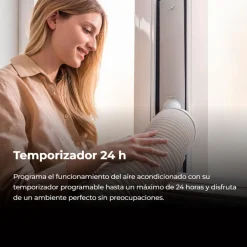 Aire acondicionado portátil Cecotec ForceClima 7100 Soundless 7000BTU 780W 4 modos 2 velocidades A blanco