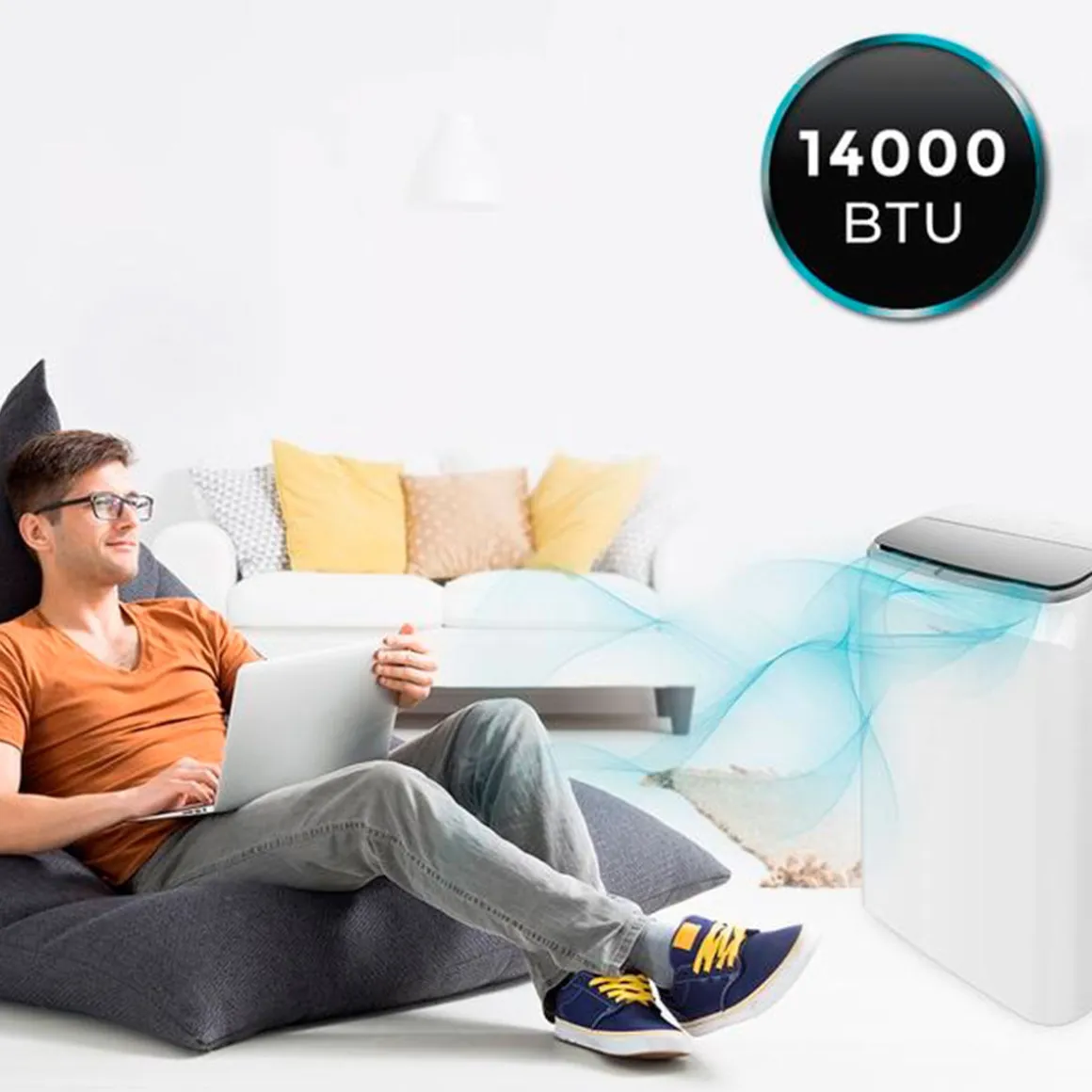 Aire acondicionado portátil Cecotec ForceClima 14600 Soundless Heating con mando 1340W 14000btu A blanco