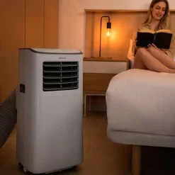 Aire acondicionado portátil Cecotec ForceClima 7400 Soundless Touch 7000BTU 4 modos 2 velocidades con ruedas A blanco