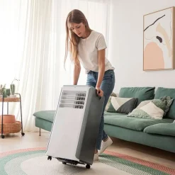 Aire acondicionado portátil Cecotec ForceClima 9400 Soundless Heating con mando 1010W 9000btu A blanco/inox