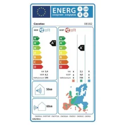 Aire acondicionado split Cecotec AirClima 12000 Smartfresh Connected 3000 frigorías con bomba de calor y conexión App blanco