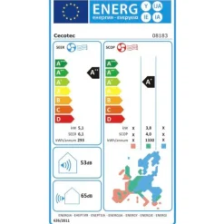 Aire acondicionado split AirClima 18000 Smartfresh 5100W A++ blanco