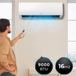 Aire acondicionado Split Cecotec AirClima 9000 Smartfresh 2250 frigorías con bomba de calor blanco