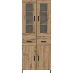 Alacena Dorotea 4 puertas + 2 cajones roble 180x69,5x34 cm