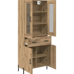 Alacena Dorotea 4 puertas + 2 cajones roble 180x69,5x34 cm