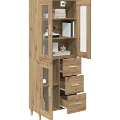 Alacena Mallorca 3 puertas + 3 cajones roble 180x69,5x34 cm