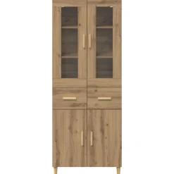 Alacena Manila 4 puertas + 2 cajones roble 180x69,5x34 cm