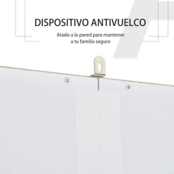 Alacena Toja Homcom 3 cajones + 2 armarios blanco 183,5x80x39,5 cm