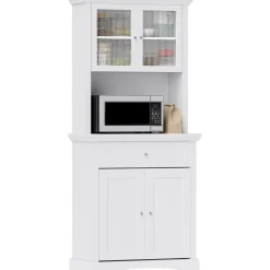 Alacena Valdena Homcom 1 cajón + 4 puertas blanco 180x79x40 cm
