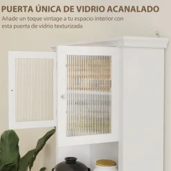 Alacena Valdena Homcom 1 cajón + 4 puertas blanco 180x79x40 cm