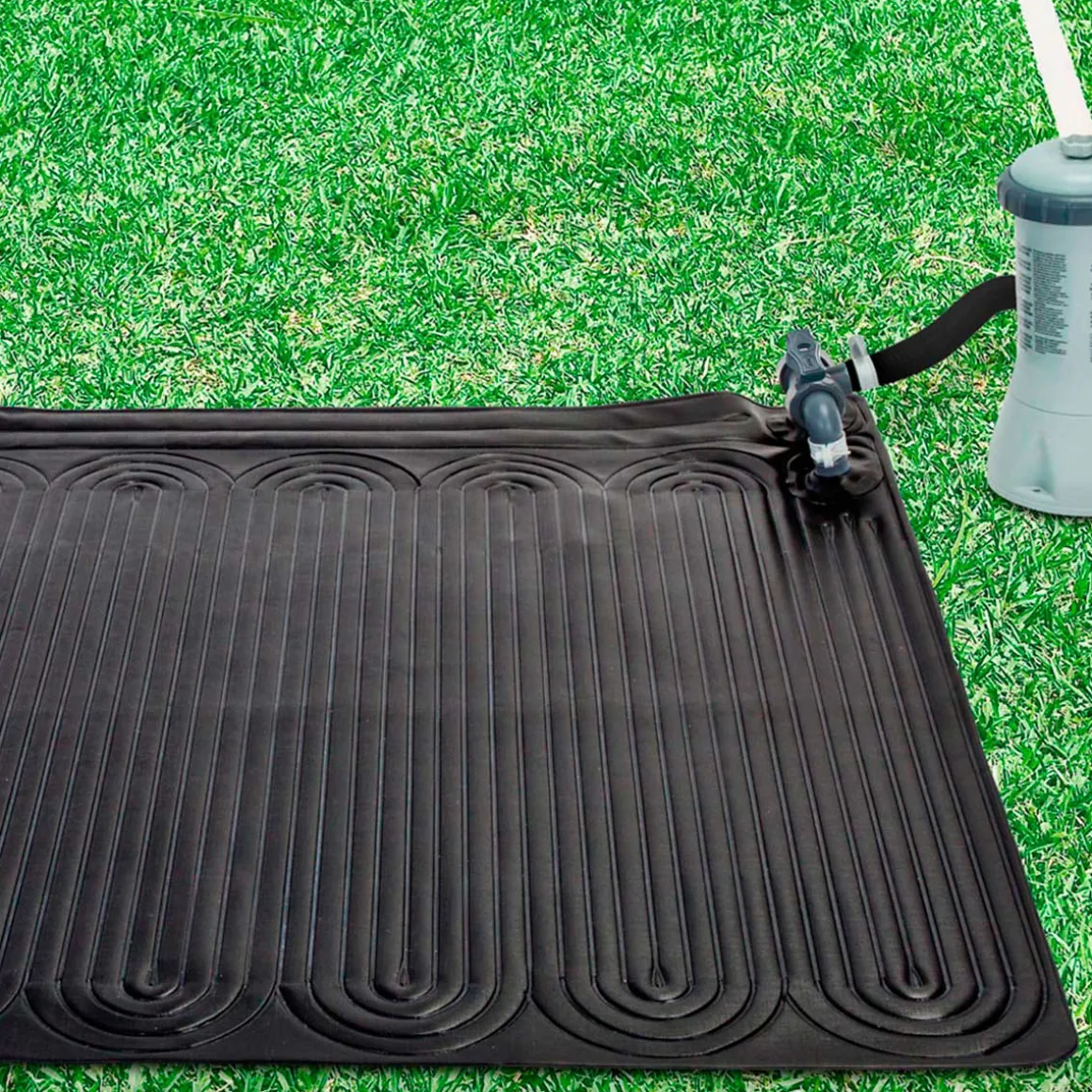 Alfombra calentador de agua Krystal Clear Intex solar forma cuadrada negro 120x120 cm