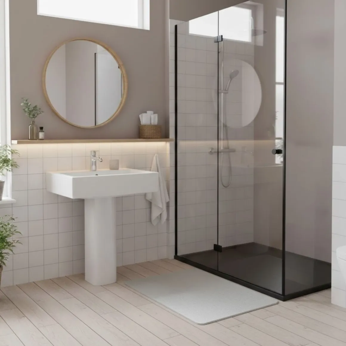Alfombra de baño Diatomita antideslizante 60x39 cm