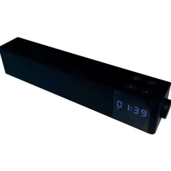 Altavoz Infiniton K19 2x5W 2200mAh Bluetooth alarma negro 6x31x5,7 cm