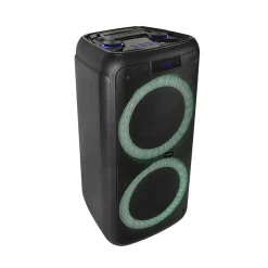 Altavoz portátil Infiniton Party EQ20 180W con luz LED bluetooth negro 66 cm