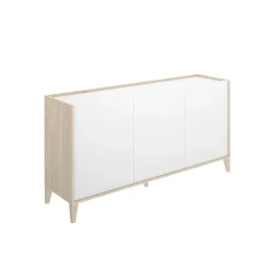 Aparador Bari 3 puertas blanco/natural 77,5x150x39,2 cm