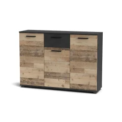 Aparador Berno 3 puertas con cajón 85,3x120,2x32,5 cm