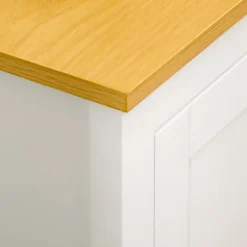 Aparador Blis Homcom 3 puertas + estantes ajustables blanco 70x120x40 cm