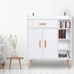 Aparador Buffet multiusos blanco 80x29,5x96 cm