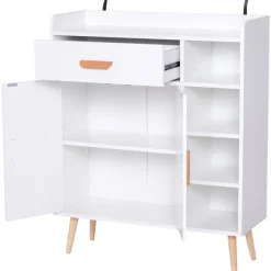 Aparador Buffet multiusos blanco 80x29,5x96 cm