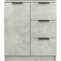 Aparador Claudia 1 puerta + 3 cajones gris 70x60x30 cm