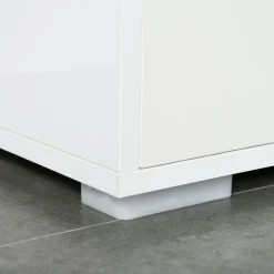Aparador Conil Homcom 3 puertas + 2 cajones blanco 74x117x36 cm