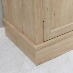 Aparador Crayke Homcom 4 puertas + cajón + estante roble 183x74x39,5 cm
