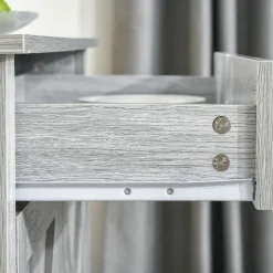 Aparador de cocina Tomas Homcom 1 cajón + 2 puertas gris 80x80x39,7 cm