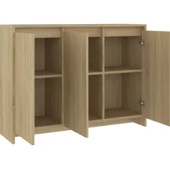 Aparador Elena 3 puertas 6 compartimentos 75x102x33 cm