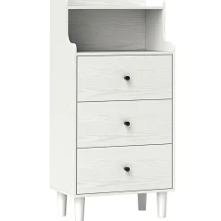 Aparador Elenia Homcom 3 cajones blanco 95x47x29 cm