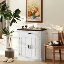 Aparador Emory Homcom 1 cajón + 2 puertas blanco