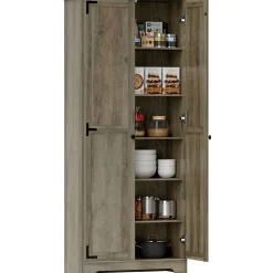 Aparador Estrella Homcom 2 puertas marrón 182x78x31,5 cm