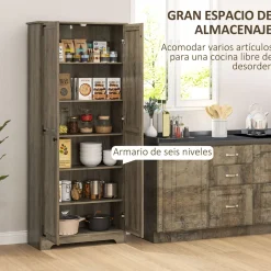 Aparador Estrella Homcom 2 puertas marrón 182x78x31,5 cm