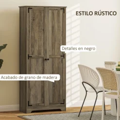 Aparador Estrella Homcom 2 puertas marrón 182x78x31,5 cm