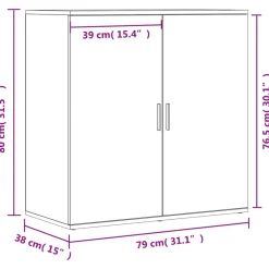 Aparador Firma 2 puertas + estante interior 80x79x38 cm