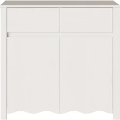 Aparador Forest doble puerta + 2 cajones blanco 75,5x79x43 cm
