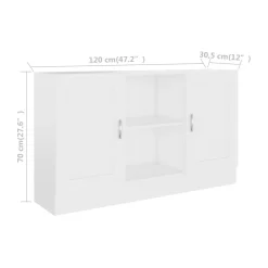 Aparador Harmony 2 puertas + 2 módulos 70x120x30,5 cm