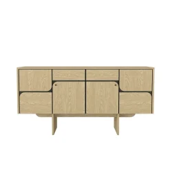Aparador Lava 4 puertas natural 76x150x44,6 cm