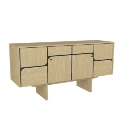 Aparador Lava 4 puertas natural 76x150x44,6 cm