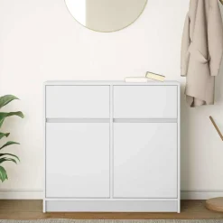Aparador Levante 2 cajones + 2 puertas blanco 76x80x34 cm