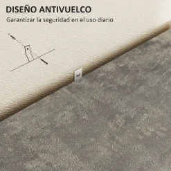 Aparador Liora Homcom 2 puertas gris 80x80x37 cm