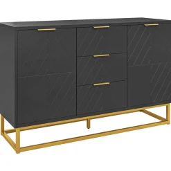 Aparador Luxor Homcom 3 cajones + 2 armarios 76x120x40 cm