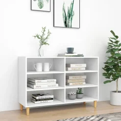Aparador Margot 6 módulos diseño minimalista blanco 70x103,5x35 cm