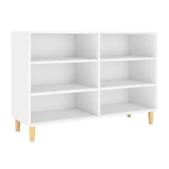Aparador Margot 6 módulos diseño minimalista blanco 70x103,5x35 cm
