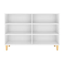 Aparador Margot 6 módulos diseño minimalista blanco 70x103,5x35 cm